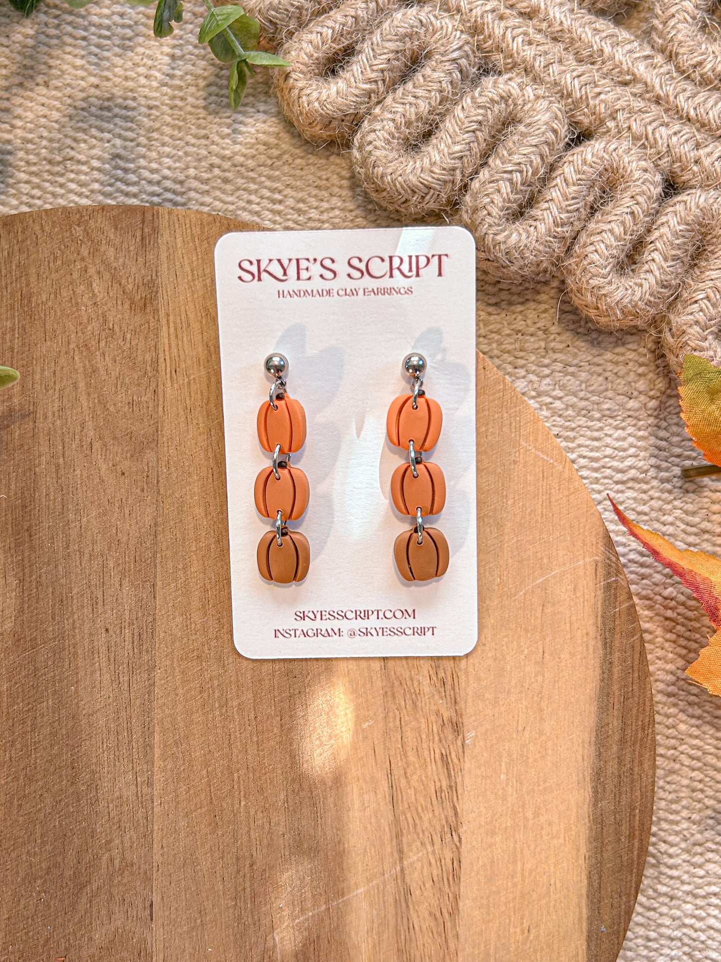 Pumpkin Trio Dangles