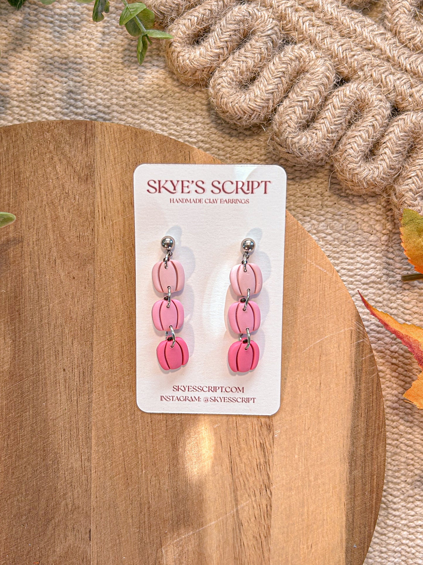 Pumpkin Trio Dangles