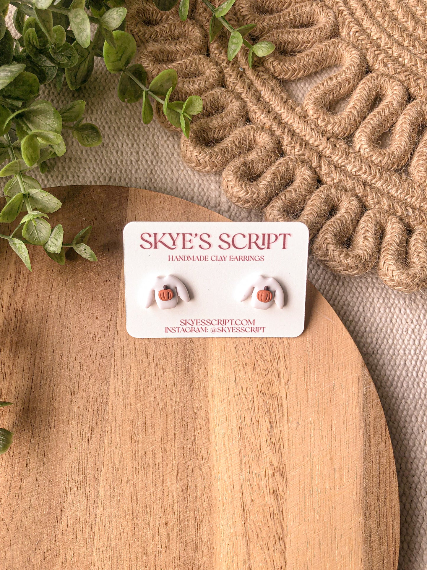 Pumpkin Sweater Studs