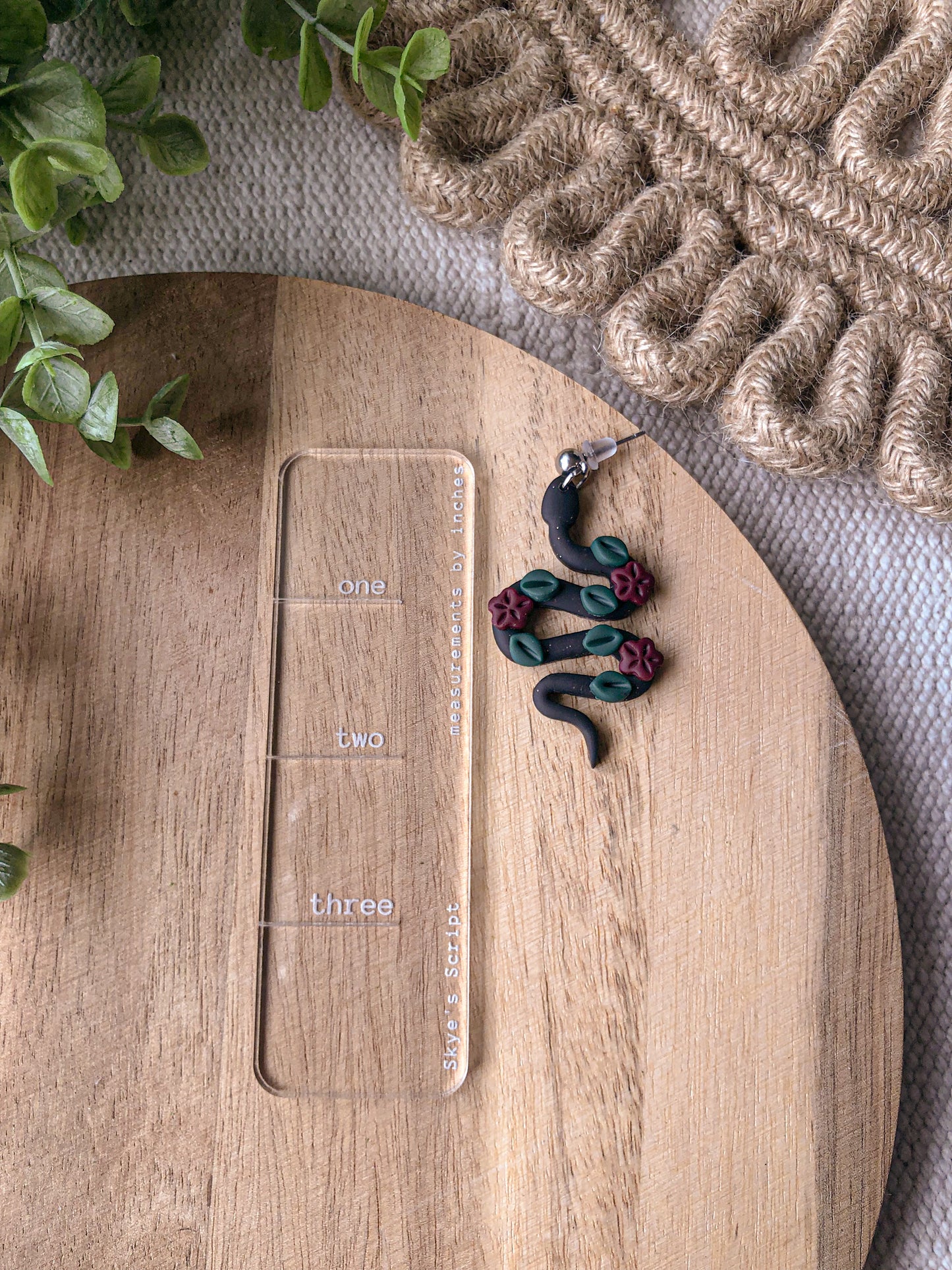 Floral Snake Earrings