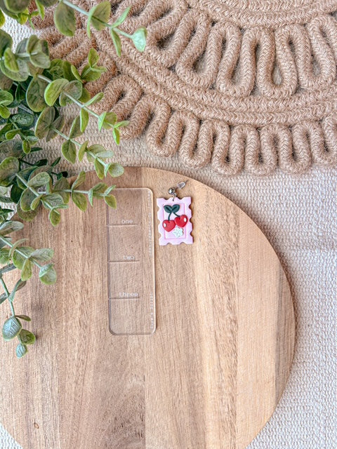 Cherry Stamp Clay Earrings