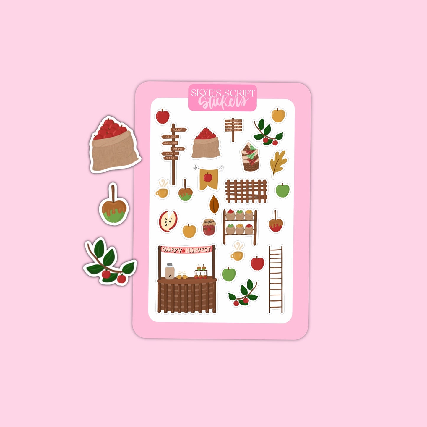 Apple Picking Journaling Stickers