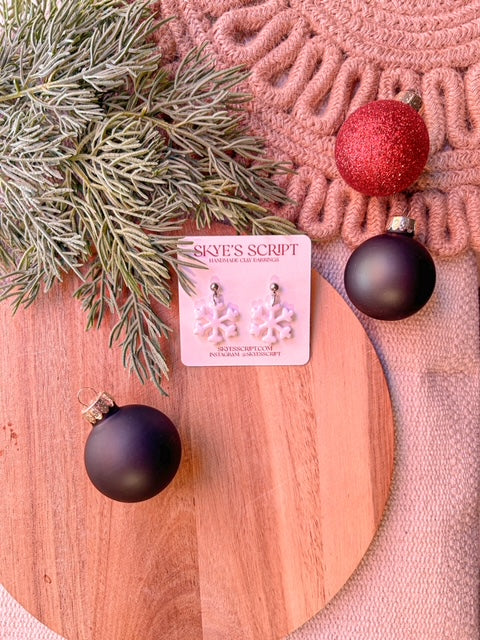 Sparkly Snowflake Earrings