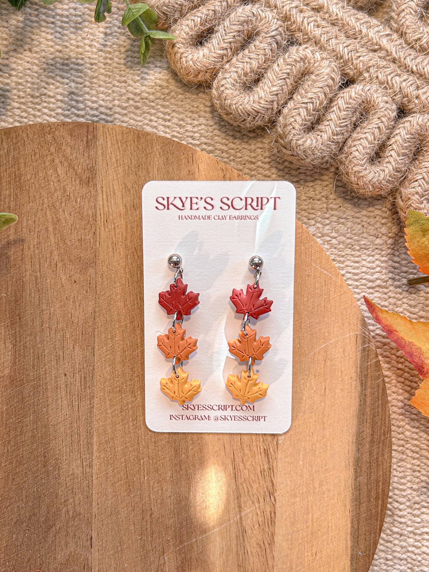 Leaf Trio Dangles