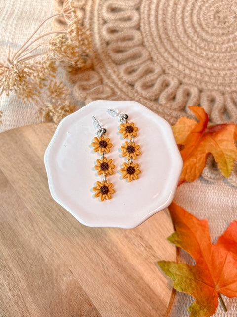 Sunflower Trio Earrings