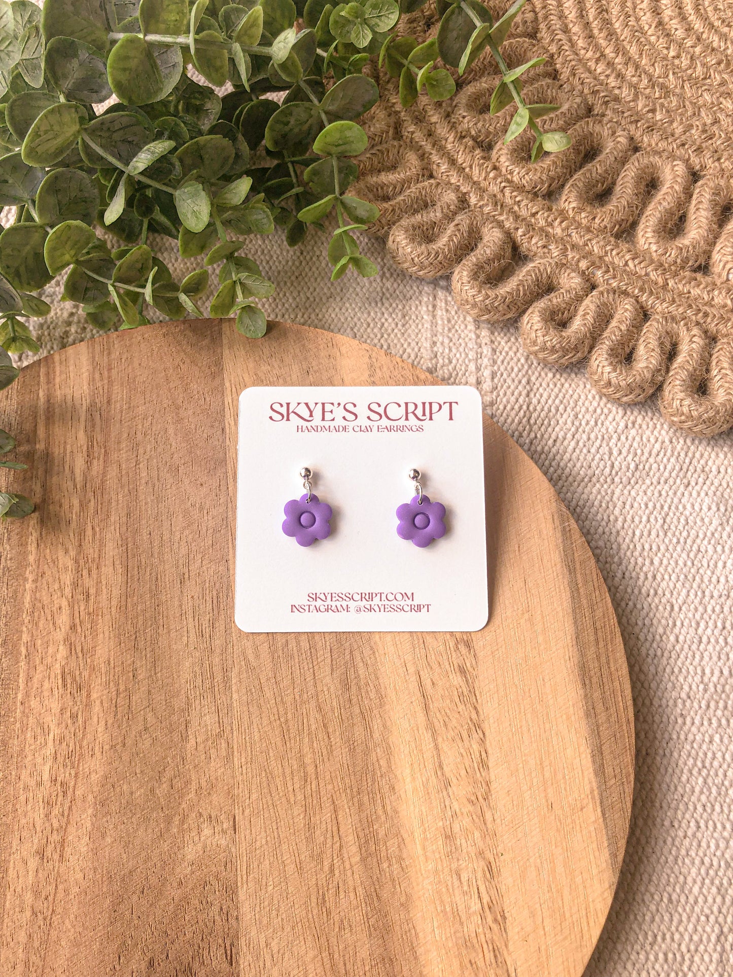 Simple Flower Dangle Earrings