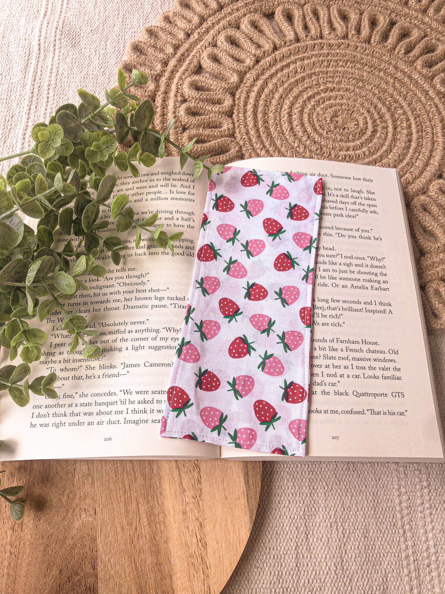 Simple Strawberries Bookmark